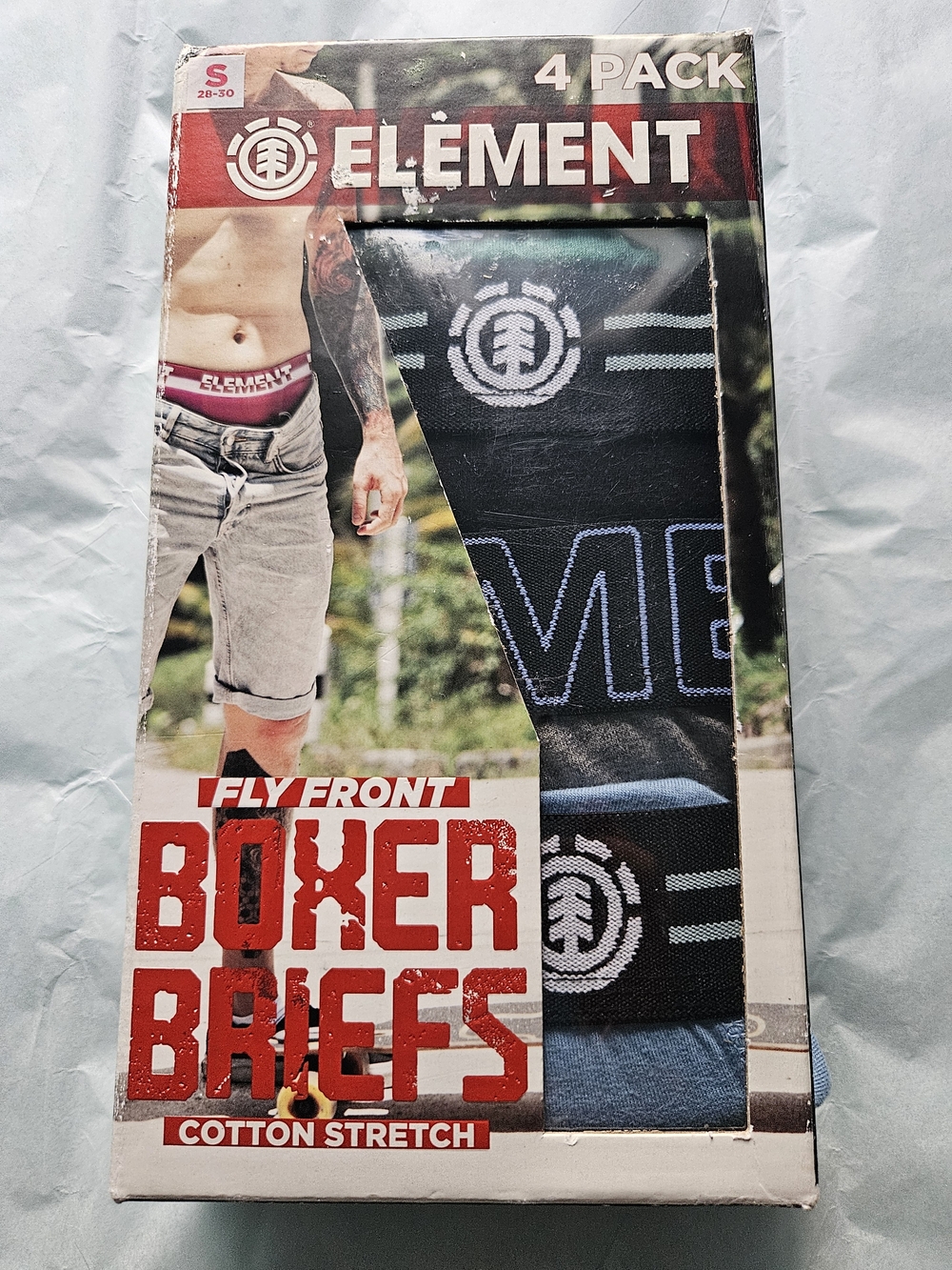 Element Fly Front Boxer Briefs - Black & Blue Pack